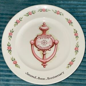 Avon second anniversary collector plate